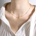thumbnail image 5 of Stainless Steel Classic Plain Beaded Snake Chain Necklace, 5 of 7