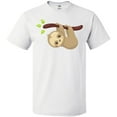 thumbnail image 3 of Inktastic Cute Sloth Hanging From Tree Branch, Lazy Sloth T-Shirt, 3 of 5