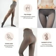 thumbnail image 2 of Collants Doublés de Polaire pour Femmes - Faux Collants Translucides Chauds, 2 of 5