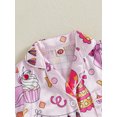 thumbnail image 6 of BemeyourBBs Baby Girls Birthday Pajamas, Short Sleeve Bow Cake Print Jumpsuit, 6 of 9