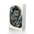 thumbnail image 2 of Wild Cat in Rock Cavity with Wildflowers Detailed Watercolour Illustration Art Birthday Greeting Card Plus Envelope Blank inside, 2 of 3