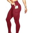 thumbnail image 2 of Leggings With Pockets Solid Color Pocket Leggings High Waist Sexy Women Gym Leggings, 2 of 2