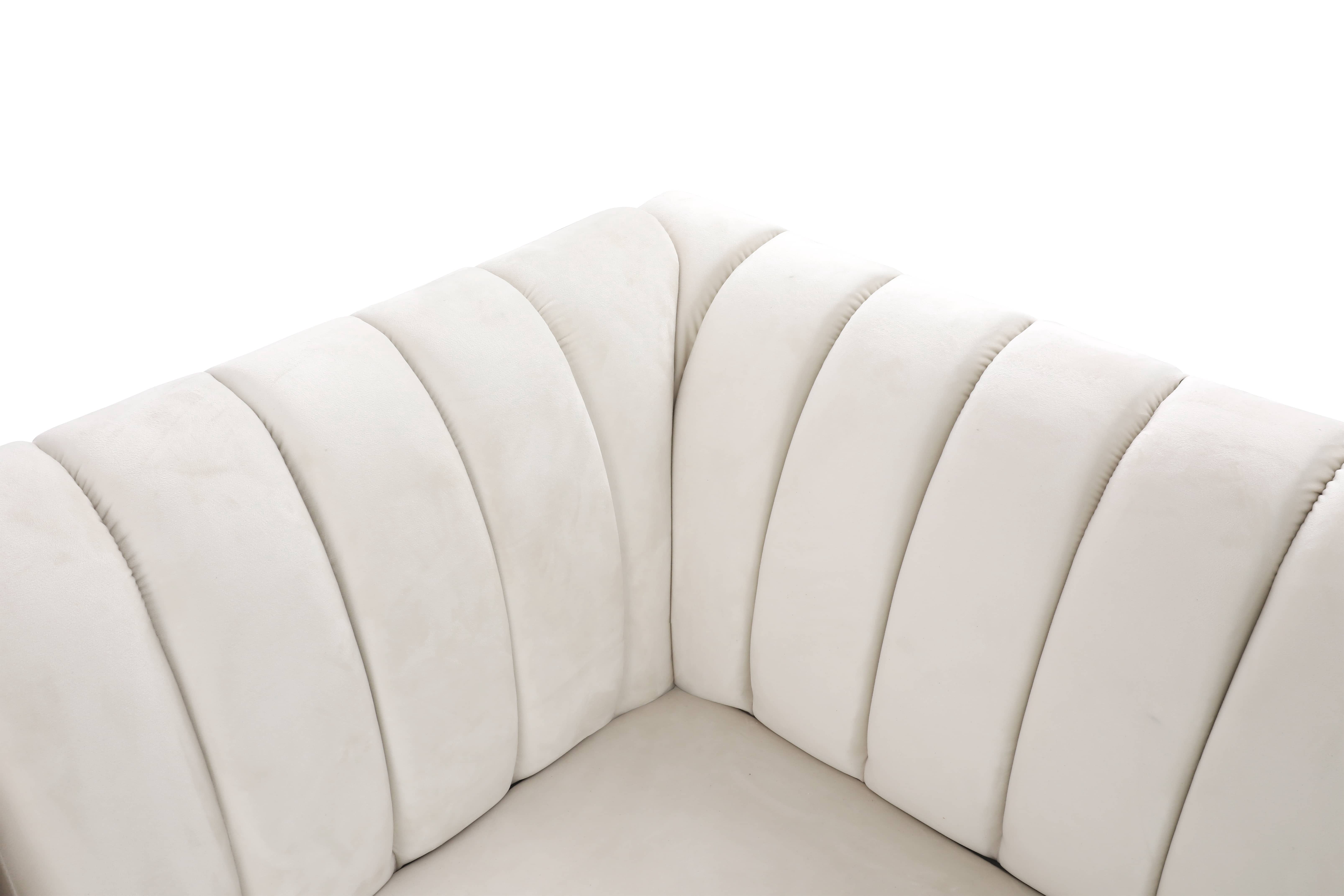 MAYEERTY Modern Adult Beige Lint 2-Piece Couch Living Room Sofa Set