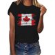 thumbnail image 4 of Camisas de Manga Corta para las Mujeres Impresión de Manga Corta Cuello Redondo, Camisa Casual de Poliéster para las Mujeres, Lavado de Manos, 4 of 8
