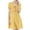 Yellow, variant on MODA NOVA Juniors Tie V Neck Short Sleeve Ruffle Floral a-Line Dress