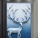 thumbnail image 3 of Pintura de Diamante DIY 5D Gloria Elk Deer Mosaico Taladro Completo 80x150cm, 3 of 9