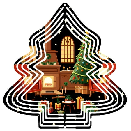 Metal Hanging Christmas Tree Wind Decorations – Festive Garden Spinners with Charming Holiday Patterns for Yard and Garden Cheer Metal Hanging Christmas Tree Wind Decorations – Festive Garden Spinners with Charming Holiday Patterns for Yard and Garden Cheer