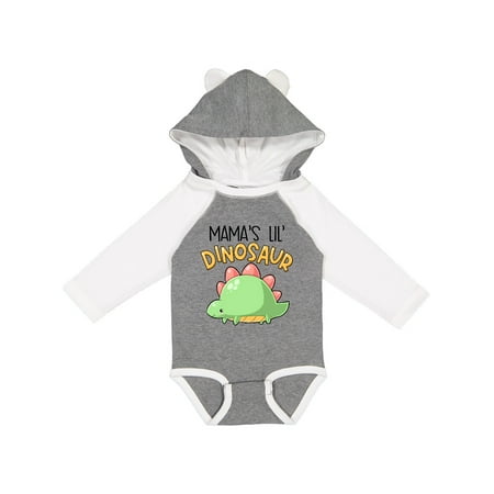 

Inktastic Mama s Lil Dinosaur with Cute Stegosaurus Gift Baby Boy or Baby Girl Long Sleeve Bodysuit