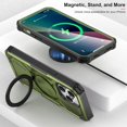 thumbnail image 5 of for iPhone 15 Pro Max Case with Kickstand Shockproof 15 Pro Max Protective Cover for 15 Pro Max 2023 6.7inch - Green, 5 of 12