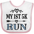 thumbnail image 3 of Inktastic 1st 5K Race Running Fitness Girls Baby Bib, 3 of 4