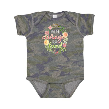 

Inktastic Have the Courage to Be Kind with Watercolor Flowers Boys or Girls Baby Bodysuit