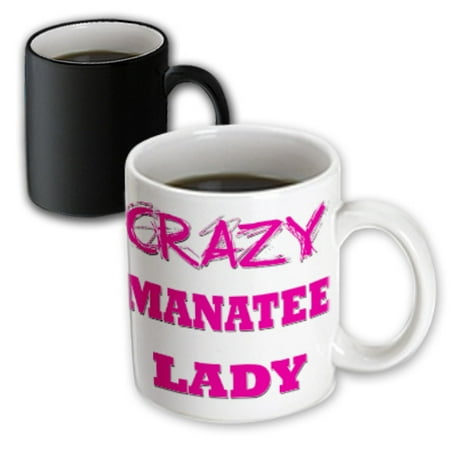 

3dRose Crazy Manatee Lady - Magic Transforming Mug 11-ounce