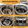 thumbnail image 5 of Dinosam Large Cat Playpen,36" Pop-up Cat Cage with Side Pocket,Pet Playpen for Small Animal Indoor Outside Kitten Playpen 36" Diameter 23" Height, 5 of 5