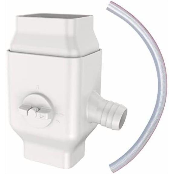 Gutter Downspout Diverter Fits for 2"x3" Standard Downspout, Rainwater Collection System with Adjustable Valve, Rainwater Diverter to Direct Water into Rain Barrel, 4ft. 1-1/4” Hose$$Garden & Patio