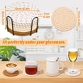 thumbnail image 2 of 8 Posavasos para Bebidas con Soporte, Posavasos Absorbentes de 4 Colores para Bebidas, Juego de Posavasos Tejido de AlgodóN para DecoracióN del Hogar A, 2 of 5