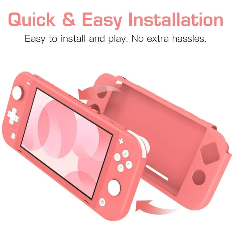 KOMI Case Compatible with Nintendo Switch Lite, Coral Pink