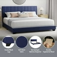 thumbnail image 6 of Reece Channel Stitched Upholstered King Bed, Sapphire Blue, by Hillsdale Living Essentials, 6 of 19