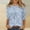 Blue, variant on 3/4 Length Sleeve Womens Tops Summer 2025 T-Shirts Floral Print Crew Neck Casual Basic Tee Fited Tunic Tops Blouse 02-Blue S