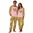thumbnail image 2 of successthop Christmas Pajamas Couples Plus Size Deer Long Sleeve Crewneck Pullover Top and Pants Nightwear with Pockets, 2 of 7