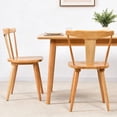 thumbnail image 5 of Duhome Dining Chairs Set of 2 Wood Dining Room Chair Windsor Chair for Kitchen, Farmhouse Chairs Slat Back, Natural, 5 of 18