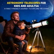 Telescope for Adults and Kids Beginners -500mm Astronomical Refracting Telescope with Carry Bag, Phone Adapter 20-150X High Powered