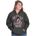 thumbnail image 3 of Breast Cancer Betty's Support Squad Zip Hoodie Sweatshirt Women Brisco Brands 5X, 3 of 4
