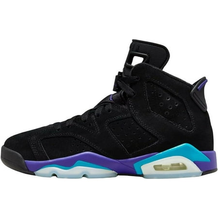 Big Kid's Jordan 6 Retro "Aqua" Black/Bright Concord-Aquatone (384665 004) - 6