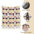 thumbnail image 6 of Cauagu Polka Dot Print Women Wrap Shawl tassels Scarves Retro Scarf 77.6"X28.3", 6 of 8