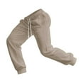 thumbnail image 5 of cfhntfmh Sweatpants for Men Casual Fall Elastic Waisted Knitted Drawstring Pants Lounge Jogger Pants with Pockets, 5 of 7
