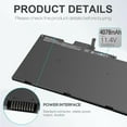 thumbnail image 3 of CS03XL Battery for HP Elitebook 745 840 G3 G4 ZBook 15u G3 854108-850 800513-001, 3 of 5