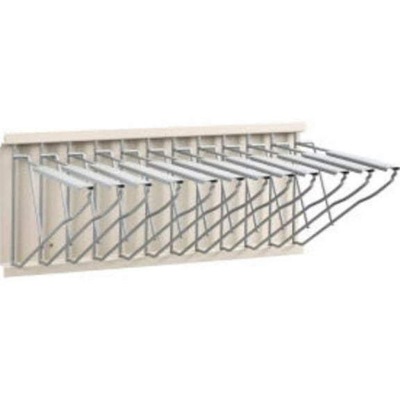 Interion Blueprint Wall Mount Storage Rack with 12 Hangers 23""W White
