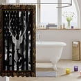 thumbnail image 3 of American Flag Fabric Shower Curtain Hunting Deer Wildlife Theme Bathroom Shower Curtain Sets,Rustic Farmhouse Wooden Plank Shower Curtain Camo Black USA Flag Geometry Stripes Bath Curtain 72"Wx72"L, 3 of 6