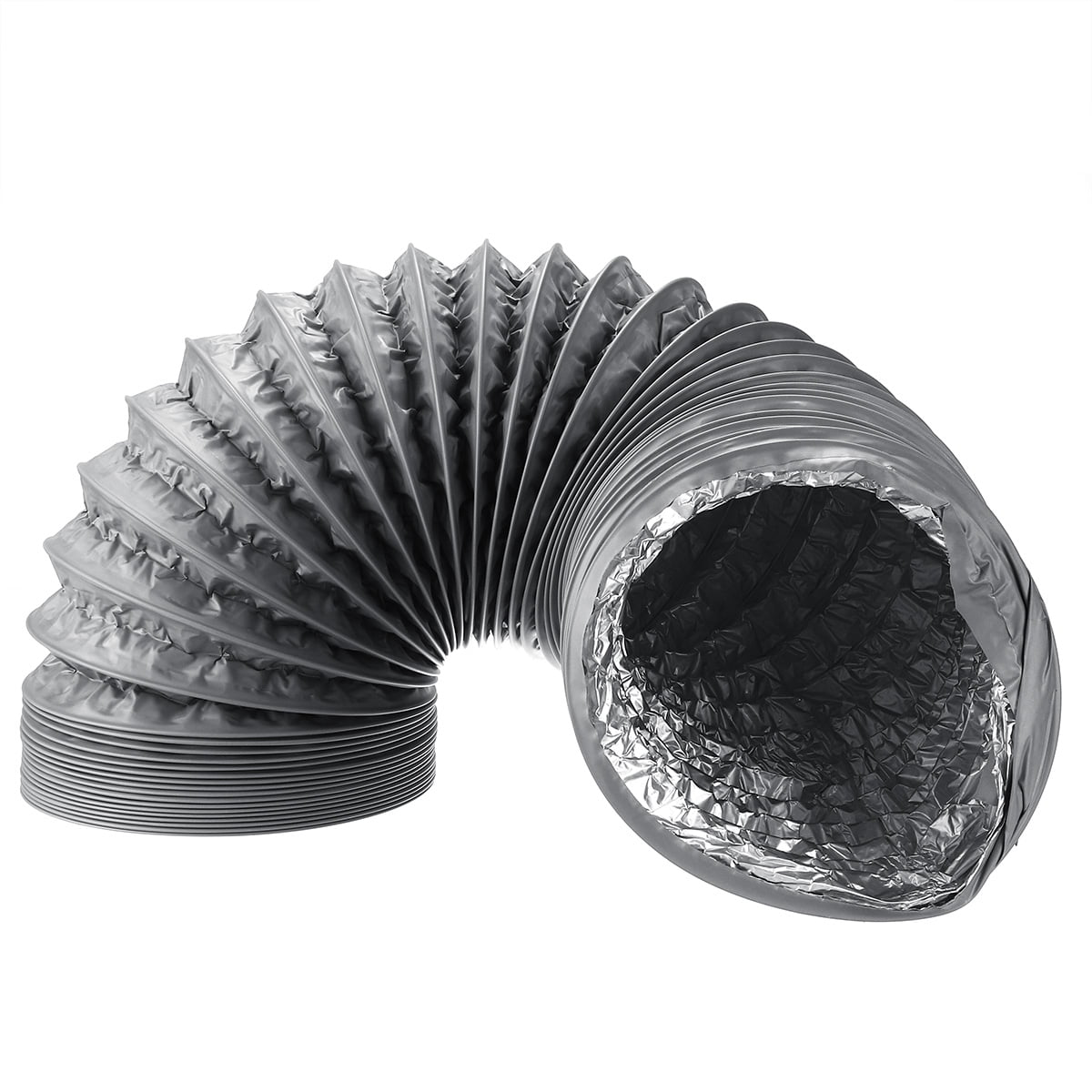 Black 5ft /10ft /20ft DIA 15cm Flexible Exhaust Pipe Vent Hose Duct