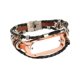 thumbnail image 4 of Para Xiaomi Mi Band 7 correa de cuero Metal Snap Retro DIY reloj inteligente pulsera de repuesto marrón y dorado, 4 of 8