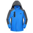 thumbnail image 4 of Homenesgenics Jackets for Men Big and Tall Color-Blocked Fleece-Lined Removable Hood Zipper-Front Outdoor Outerwear Blue 6XL, 4 of 5
