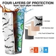 thumbnail image 7 of 30oz Black Halloween Bats Tumblers Stainless Steel Tumbler with Lid and Straw,Vacuum Insulated Double Wall Travel Tumbler Cups Mug with Cleaning Brush for Coffee,Tea, 7 of 7