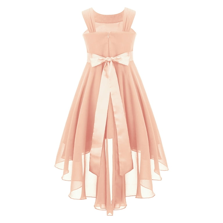 YONGHS Kids Girls Halter Neck High Low Wedding Bridesmaid Dress Pink 10 - Walmart.com YONGHS Kids Girls Halter Neck High Low Wedding Bridesmaid Dress Pink 10 - Walmart.com