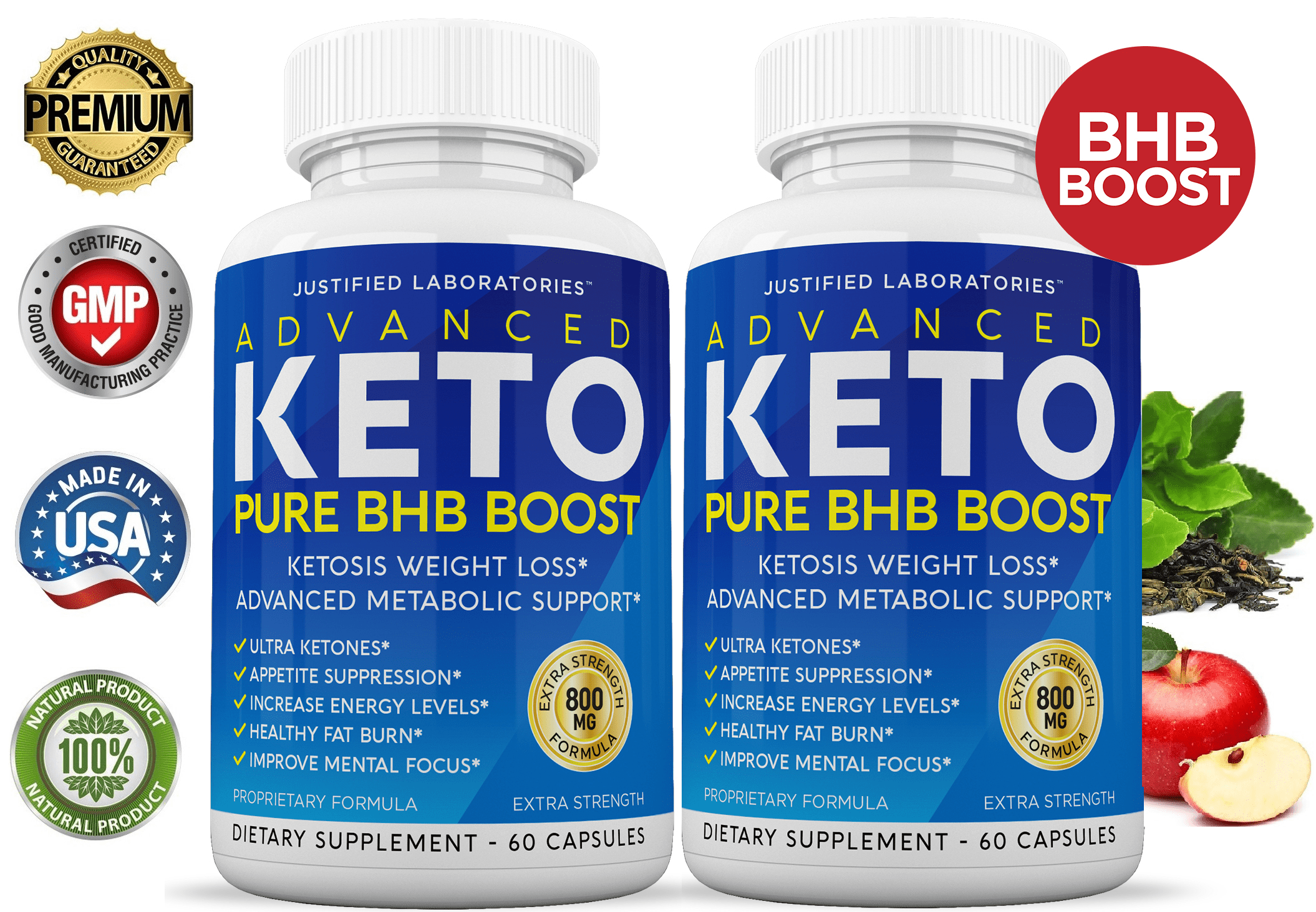 Advanced Keto Pure BHB Boost Pills Enhanced Real Ketogenic Supplement