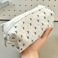 thumbnail image 4 of CoreLiving Pencil Pouch Aesthetic Zipper Pen Case with Bow Design Large Capacity Pencil Bag for Women Teens Pencil Cases Holder Makeup Organizer, 4 of 8