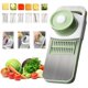 thumbnail image 2 of Food Slicer, Hand Safe Kitchen Vegetable with 6 Mandoline Blades, Stainless Steel Veggie Waffle Cutter for Potato, Carrot, Zucchini, Onion, Essential Kitchen Gadgets, 2 of 7
