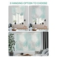 thumbnail image 4 of Aqua White Tie Up Curtains for Windows 63 Inch Length Balloon Curtains Kitchen Adjustable Balloon Window Shade Abstract Grey Chrysanthemum Flower Floral Tie Up Valance Bathroom Curtain Window 42"x63", 4 of 6