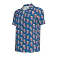 thumbnail image 2 of Balery Cute Popcorn Printed Men’s Short Sleeve Polo Shirt, Midweight Men's Shirt,Golf Polo shirts -3X-Large, 2 of 9
