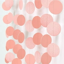 Cheerland Circle Dots Garland for Wedding Party Decorations, Pink, 52 ft