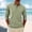 Army Green, variant on COSFO Linen Mens Long Sleeve Polo Shirts Blue Tops Summer Pullover Golf Relaxed Fit Collared Mens Classic T-Shirt
