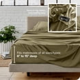 thumbnail image 6 of Bare Home Premium 1800 Collection 4-Piece Bed Sheet Set, Full-XL, Olive, 6 of 11