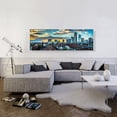 thumbnail image 2 of ARTCANVAS Boston City Massachusetts Skyline Panoramic Canvas Art Print - Size: 60" x 20" (1.50" Deep), 2 of 9