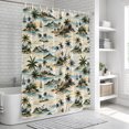 thumbnail image 6 of Coastal Palm Trees Bathroom Shower Curtains with 12 Hooks Polyester Waterproof Shower Curtain for Stalls and Bathtubs Summer Ocean Sailboat Nautical Scene Decorative Bathroom Curtain 54x78 Inches, 6 of 9