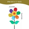 thumbnail image 3 of kjfeif Sunflower Wind Outdoor，360 Swivel Metal Wind Sculptures Rainbow Windmill, Indoor Outdoor Garden Art Decor for Outside Patio and Lawn Garden, 9.84 x 21.65 Inches, 3 of 8