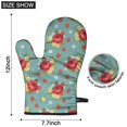 thumbnail image 6 of Pioneer Flower Floral Print Pattern Oven Mitt 2-Pack Set, Heat Resistant Kitchen Gloves, 7.7" X 12", 6 of 6
