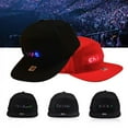 thumbnail image 5 of LED Display Cap Smartphone App Controlled Glow DIY Edit Text Hat Baseball Tennis Sports Cap Black, 5 of 5